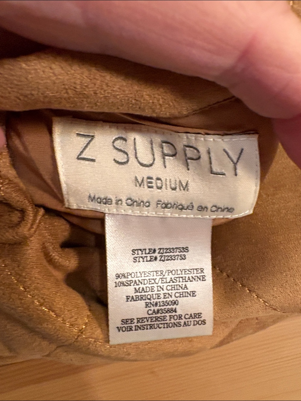Reversible Faux Suede Vest Cosmos by Z Supply Sz M - Picture 3 of 6